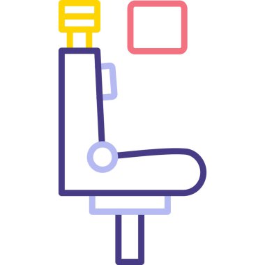 Sandalye Simgesi, vektör illüstrasyonu
