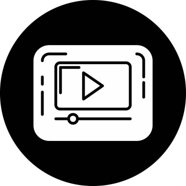 video oynatıcı simgesi, vektör illüstrasyonu