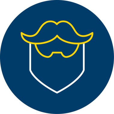 Bir kalkan simgesinin vektör illüstrasyonu