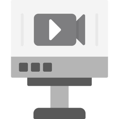 video kamera simgesi, vektör illüstrasyonu