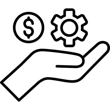 iş yönetimi simgesi, vektör illüstrasyonu