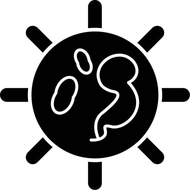 Güneş simgesinin vektör illüstrasyonu