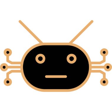 Şirin bir böceğin çizgi film ikonunun vektör çizimi