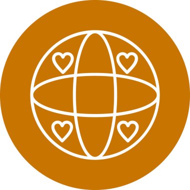 Genel web simgesi, basit vektör illüstrasyonu