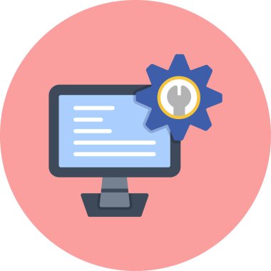 Çarklı ağ simgesi, vektör illüstrasyonu