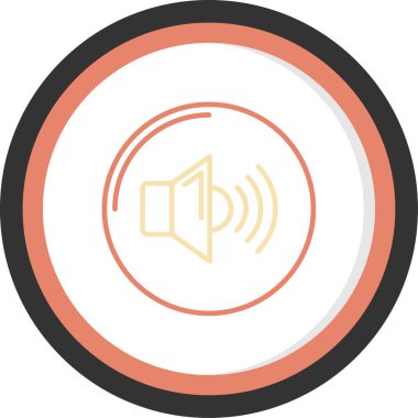 Konuşmacı. Web simgesi basit illüstrasyon