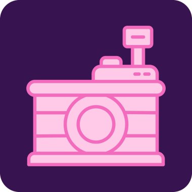 Kamera modern simgesi, vektör illüstrasyonu