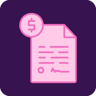 fatura dolar ödeme simgesi