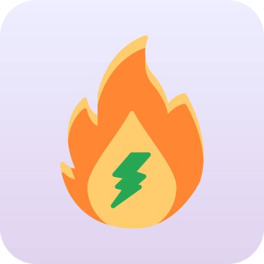 Yanan ateş ikonu. çizgi film vektör ateşi yanıyor