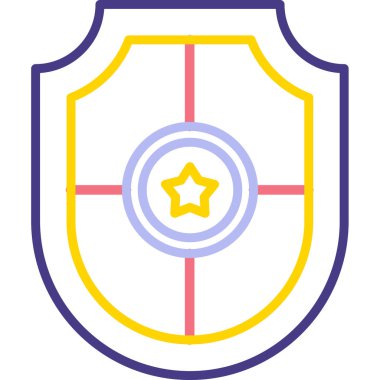 Kalkan. Web simgesi basit illüstrasyon