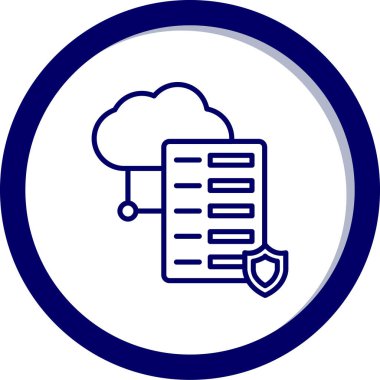 Bulut simgesinin vektör illüstrasyonu