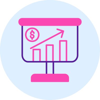 Büyüme. Web simgesi basit illüstrasyon