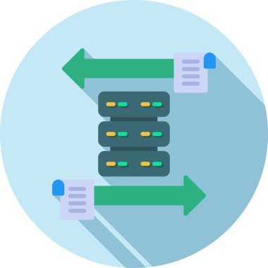 veri sunucusu. Web simgesi basit illüstrasyon
