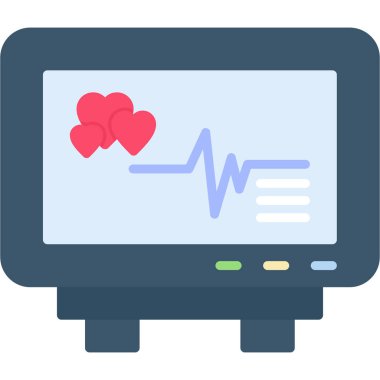 Kalp monitörü simgesini düz biçimde izle