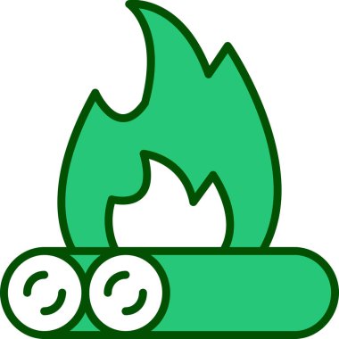 Yangın. Web simgesi basit illüstrasyon