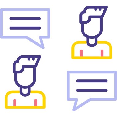 Sohbet baloncukları simgesi, vektör illüstrasyonu