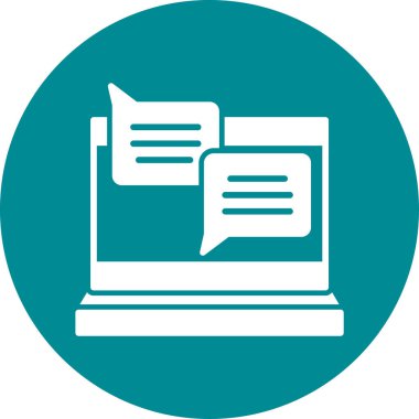 Dizüstü bilgisayar simgesi vektör çizimi