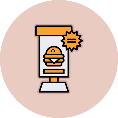 Gıda simgesinin vektör illüstrasyonu