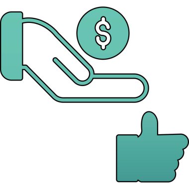 Doları simge vektör çizim