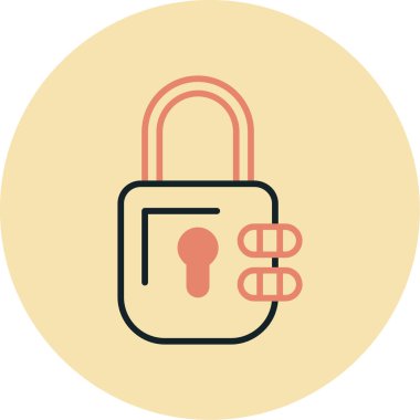 Kilit. Web simgesi basit tasarım