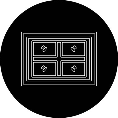 Aynalı pencerenin vektör simgesi