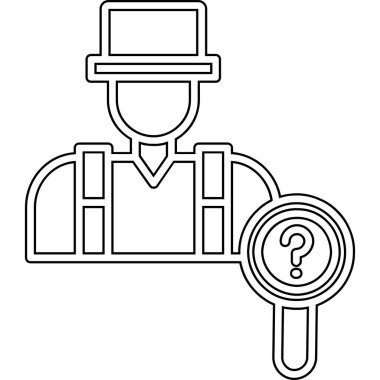 İş adamı avatar ikonu, basit tasarım. vektör illüstrasyonu