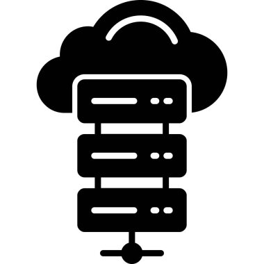 veri depolama sunucu simgesi ana hat biçiminde