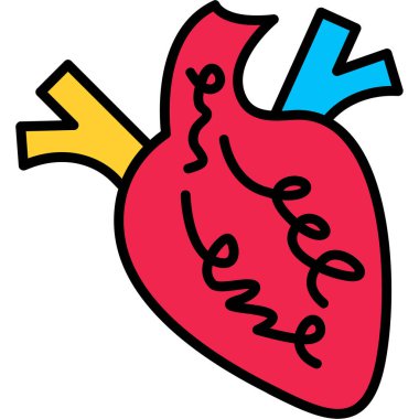 Kalp. Web simgesi basit tasarım