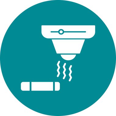 İzole edilmiş tek bir yangın söndürücünün vektör çizimi