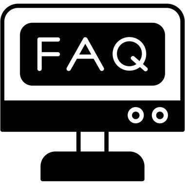 Faq için web simgesi, faq 'ın vektör illüstrasyonu