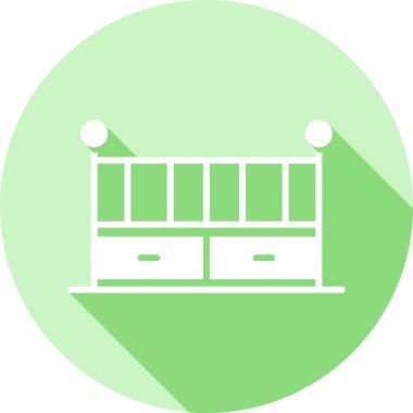 bebek beşiği düz vektör simgesi