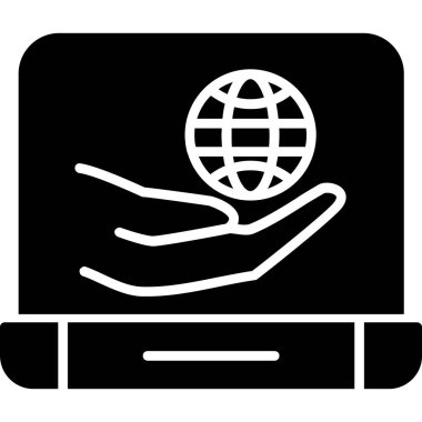 küresel bakım simgesi, vektör illüstrasyonu