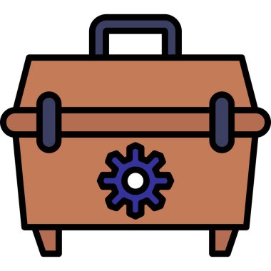 Çanta vektör illüstrasyon tasarımlı iş çantası teçhizatı