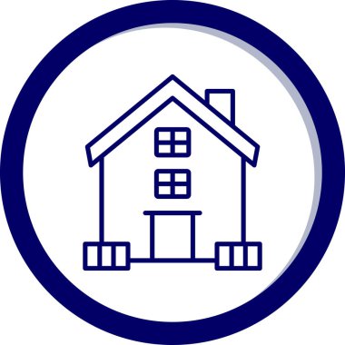 Bina. Web simgesi basit illüstrasyon