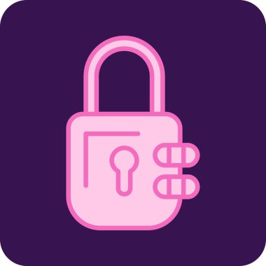 Asma Kilit Simgesi Moda Biçiminde İzole Arkaplan