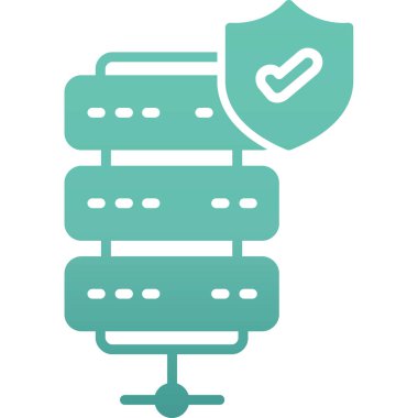 veri merkezi düz simgesi, düz biçim