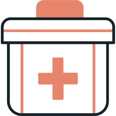 tıbbi çanta ikon vektör illüstrasyonu