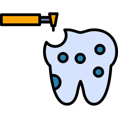 Diş bakımı modern simgesi, vektör illüstrasyonu