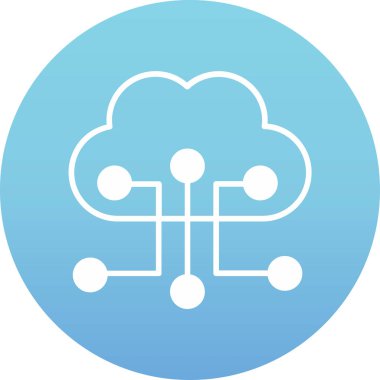 Bulut simgesinin vektör illüstrasyonu