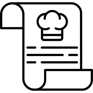 Şef aşçı ikonu ana hatlarıyla