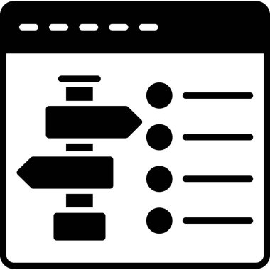 Tarayıcı. Web simgesi basit illüstrasyon