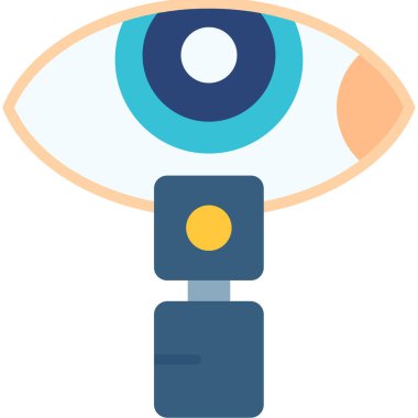 Göz. Web simgesi basit illüstrasyon