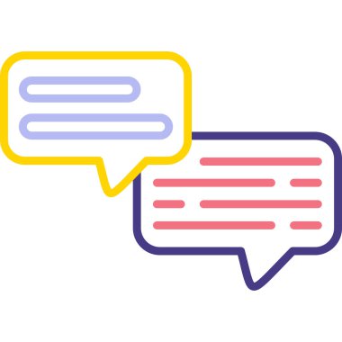 Sohbet ikonu vektörü. ileti sembolü