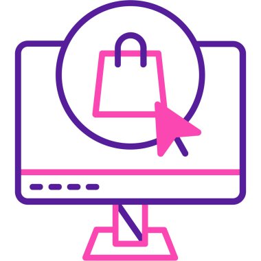 Alışveriş. Web simgesi basit illüstrasyon