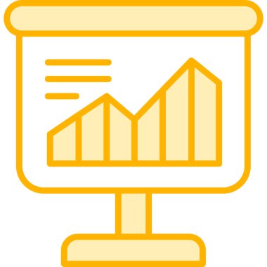 analitik iş finans simgesi ana hat biçiminde