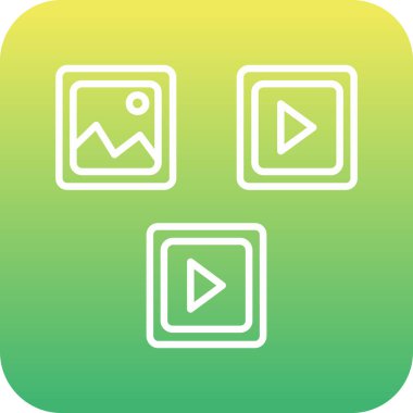 Çalma düğmesi simgesi, taslak biçimi