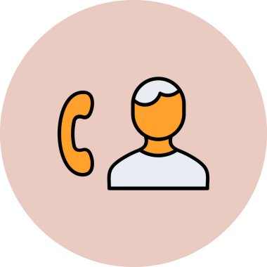 Telefonla konuşan bir adamın vektör çizimi