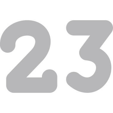 2 3 numara işareti.