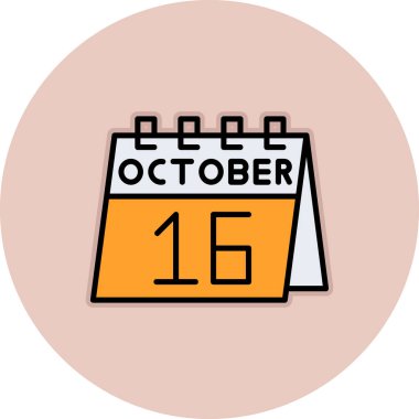 Tek bir günlük takvimde 15 Ekim ve takvimdeki basit takvim simgesi bir takvim, tarih ve Ekim ayı izole edilmiş, sonbahar günü arkaplan tasarımı