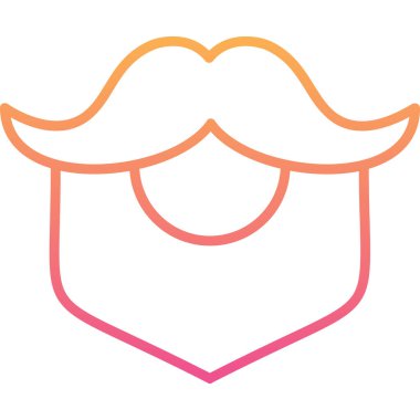 Bıyık simgesi vektör illüstrasyonu